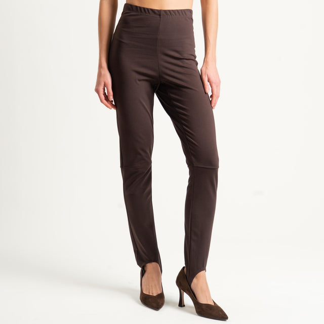 Tensione in-Leggings punto milano elastico in vita - moro