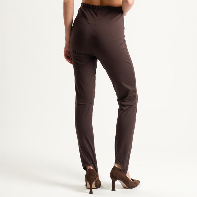 Tensione in-Leggings punto milano elastico in vita - moro