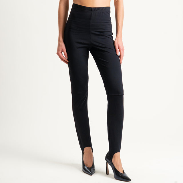 Tensione in-Leggings punto milano elastico in vita - nero