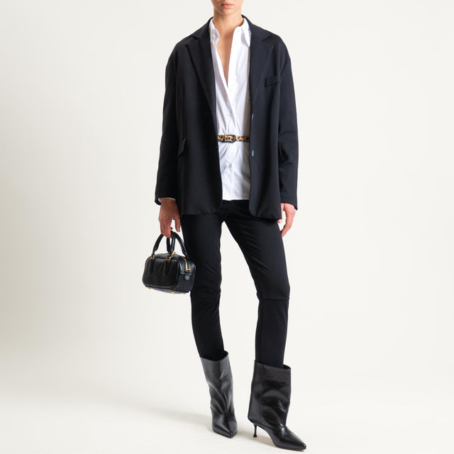 Tensione in-Leggings punto milano elastico in vita - nero