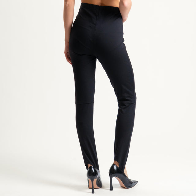 Tensione in-Leggings punto milano elastico in vita - nero
