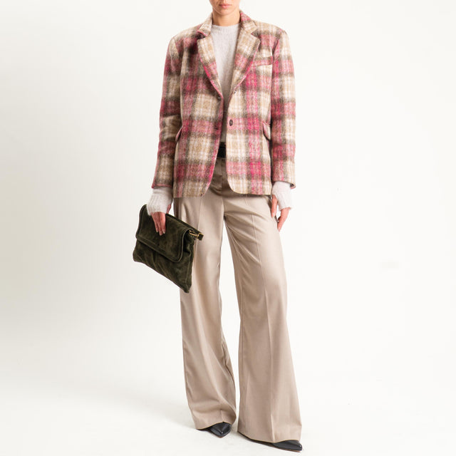 Tensione in-Pantalone flanella elastico dietro straight fit - cacha