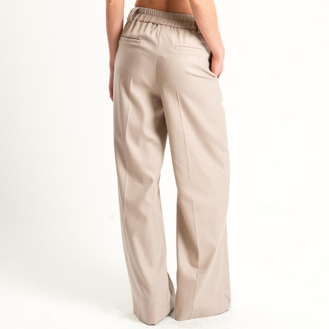 Tensione in-Pantalone flanella elastico dietro straight fit - cacha