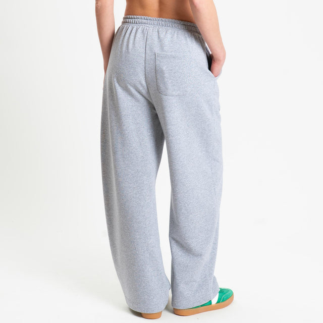 Tensione in-Pantalone in felpa con coulisse - grigio