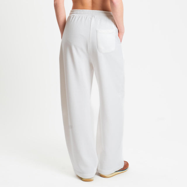 Tensione in-Pantalone in felpa con coulisse - panna