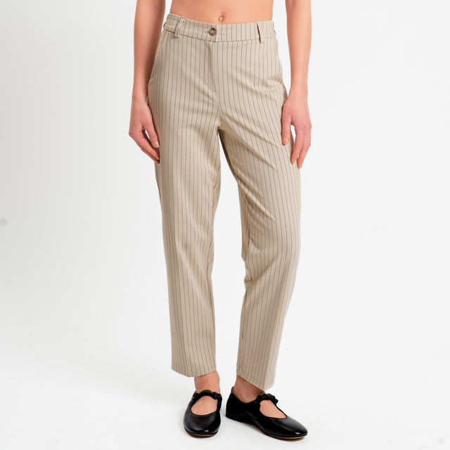 Tensione in-Pantalone gessato elastico dietro - mastice