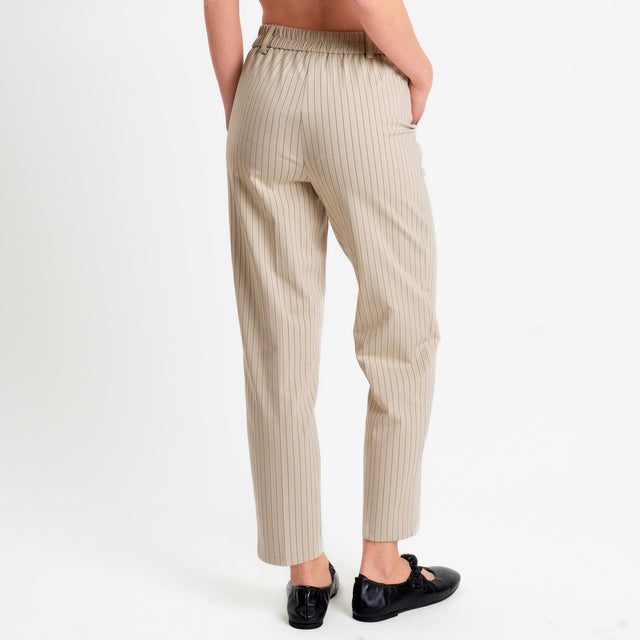 Tensione in-Pantalone gessato elastico dietro - mastice