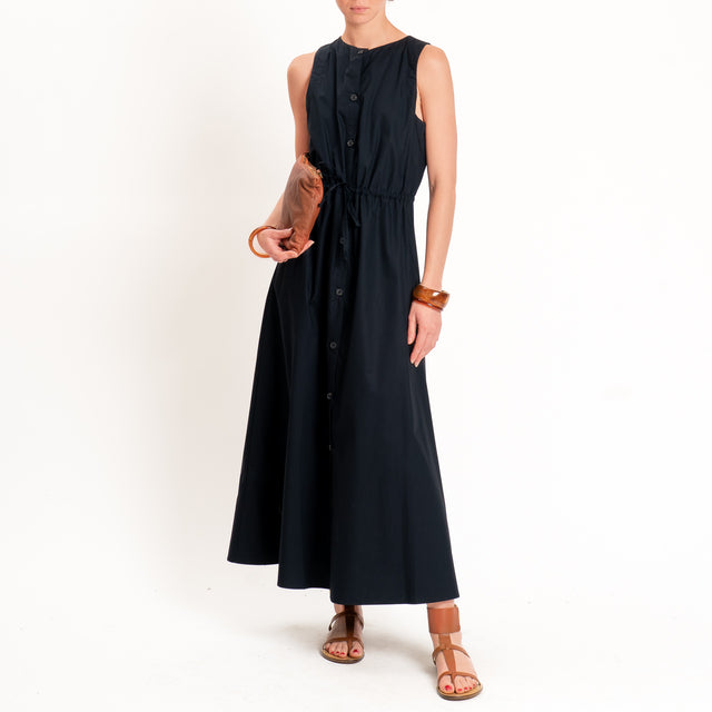 Tensione in-Chemisier smanicato con coulisse - nero