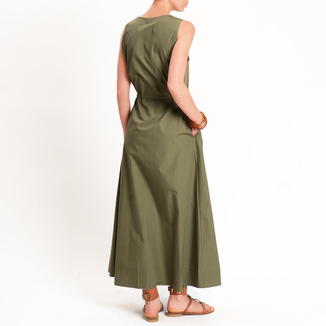 Tensione in-Chemisier smanicato con coulisse - militare