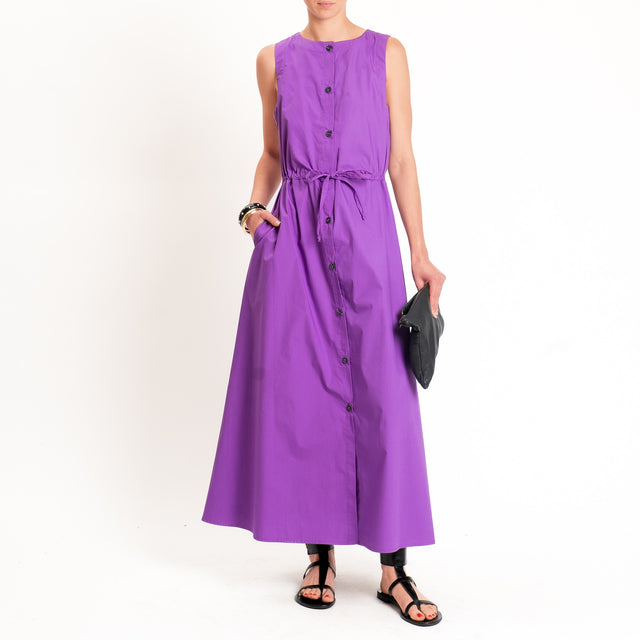 Tensione in-Chemisier smanicato con coulisse - viola