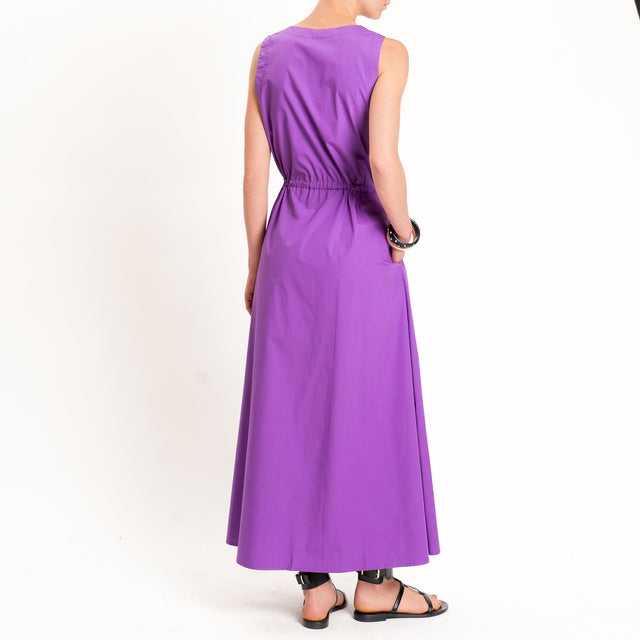 Tensione in-Chemisier smanicato con coulisse - viola