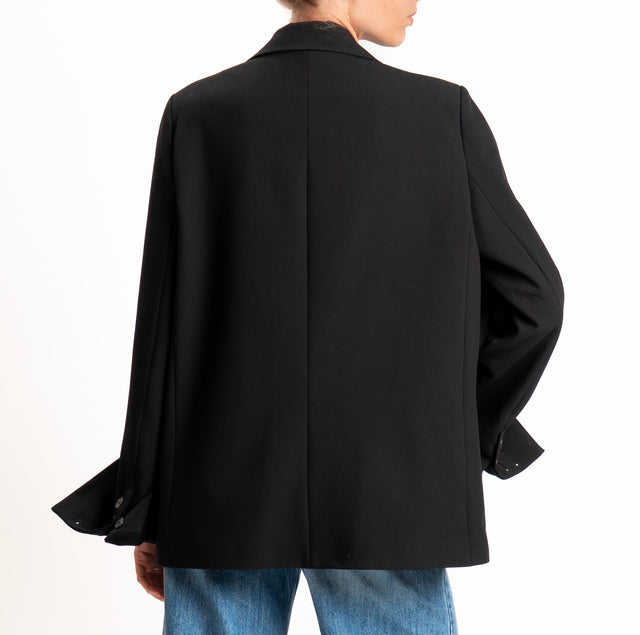 Tensione in-Giacca oversize due bottoni - nero