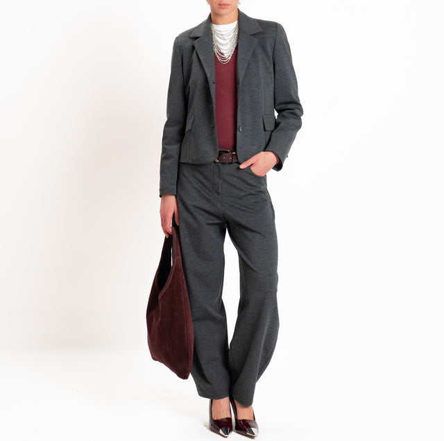 Tensione in-Giacca slim fit punto milano - antracite