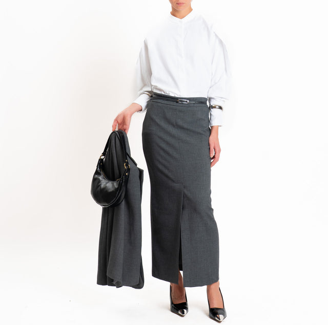 Tensione in-Gonna elasticizzata spacco davanti - grigio