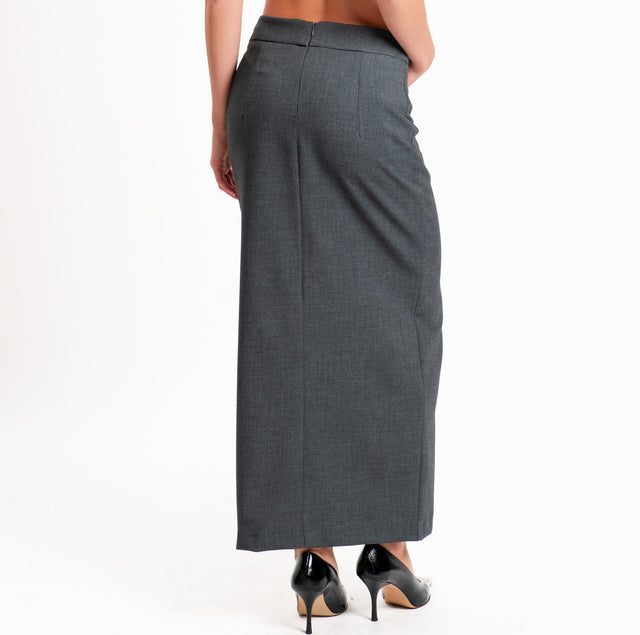 Tensione in-Gonna elasticizzata spacco davanti - grigio