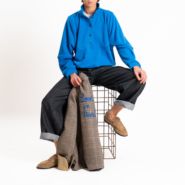 Tensione in-Felpa serafino - denim