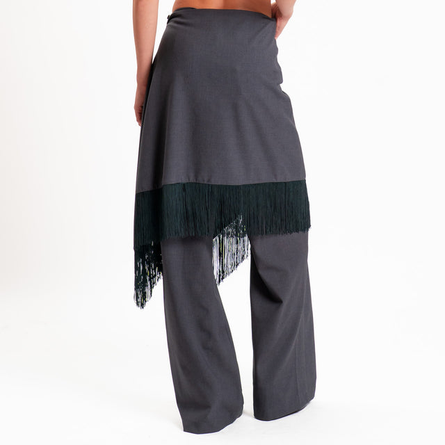 Tensione in-Pantalone con pareo e frange - antracite