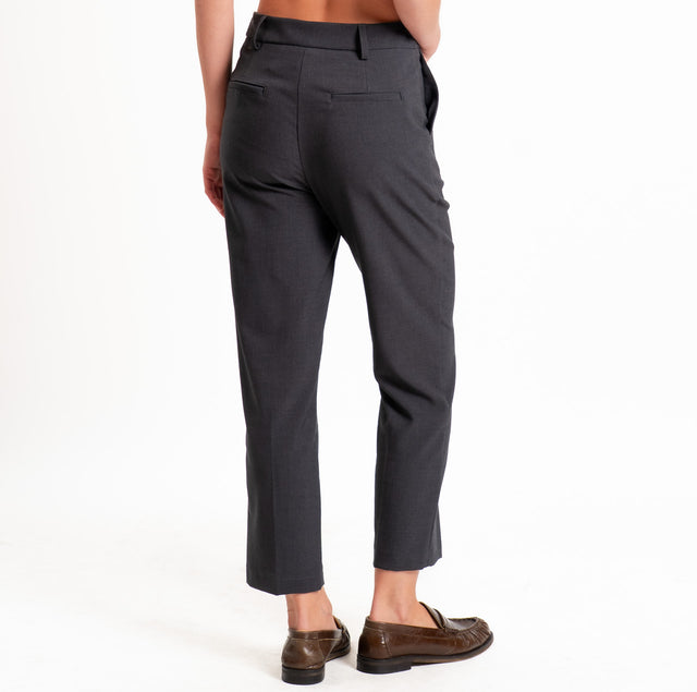 Tensione in-Pantalone elasticizzato straight fit - grigio