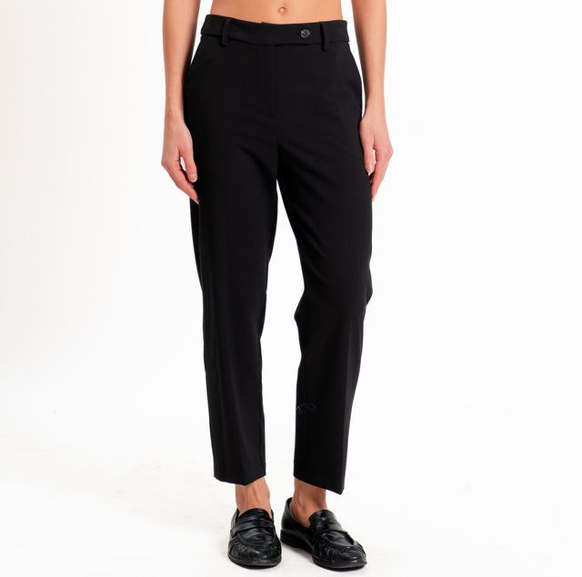 Tensione in-Pantalone elasticizzato straight fit - nero