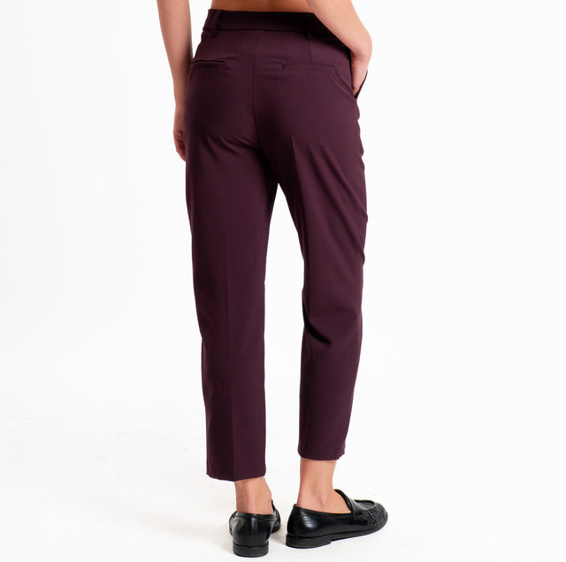 Tensione in-Pantalone elasticizzato straight fit - Bordeaux