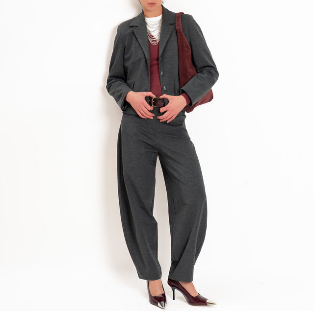 Tensione in-Pantalone balloon punto milano - antracite
