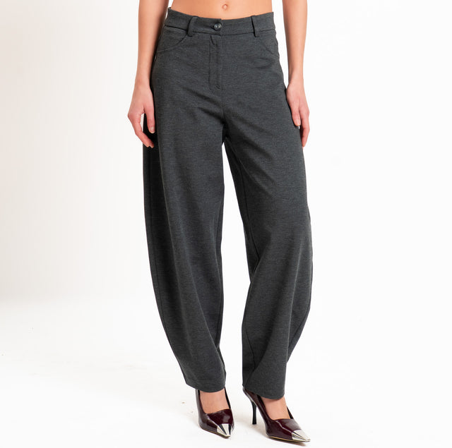 Tensione in-Pantalone balloon punto milano - antracite