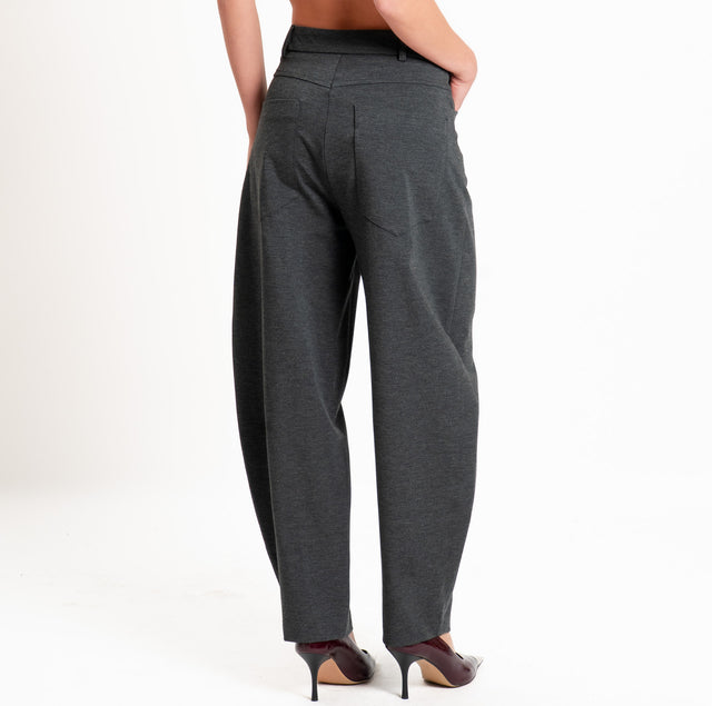 Tensione in-Pantalone balloon punto milano - antracite