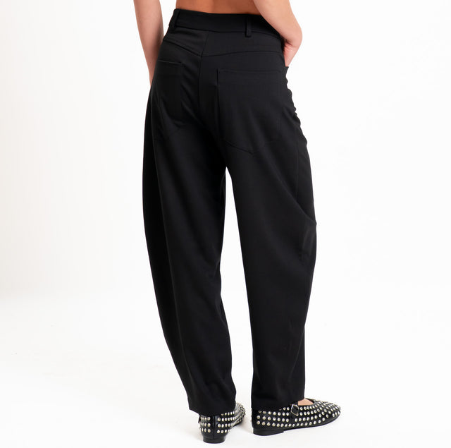 Tensione in-Pantalone balloon punto milano - nero