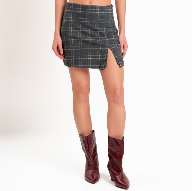 Tensione in-Shorts check in flanella - grigio