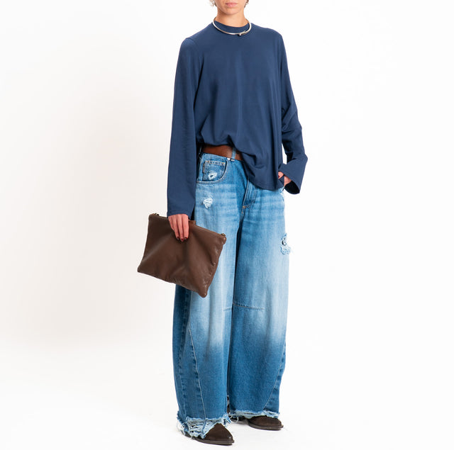 Tensione in-T-shirt ampia - blu