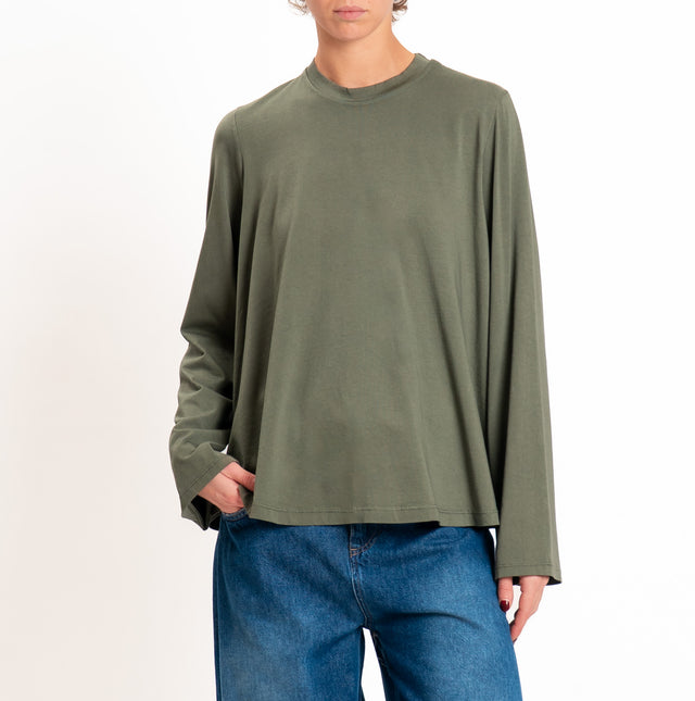 Tensione in-T-shirt ampia - militare
