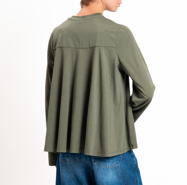 Tensione in-T-shirt ampia - militare