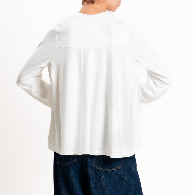Tensione in-T-shirt ampia - latte