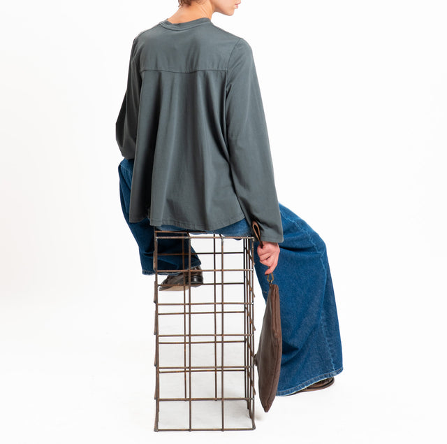 Tensione in-T-shirt ampia - piombo