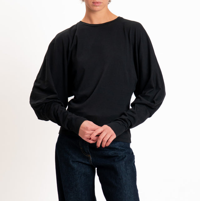 Tensione in-T-shirt wide sleeve - nero