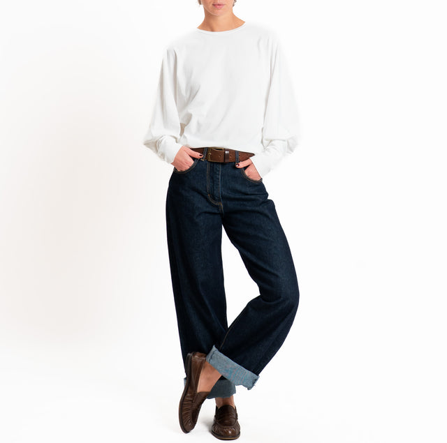 Tensione in-T-shirt wide sleeve - bianco