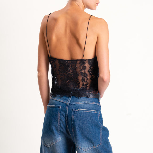 Tensione in-Top in pizzo - nero