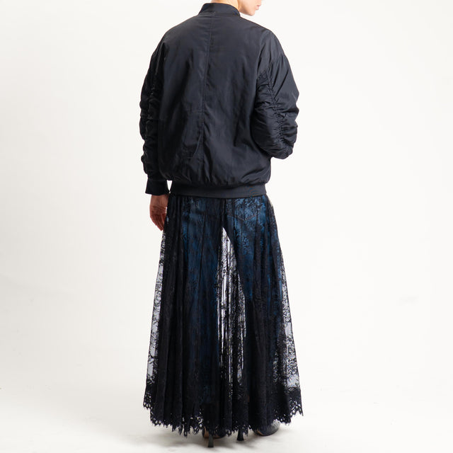 Tensione in-Bomber + inserto in pizzo rimovibile - nero