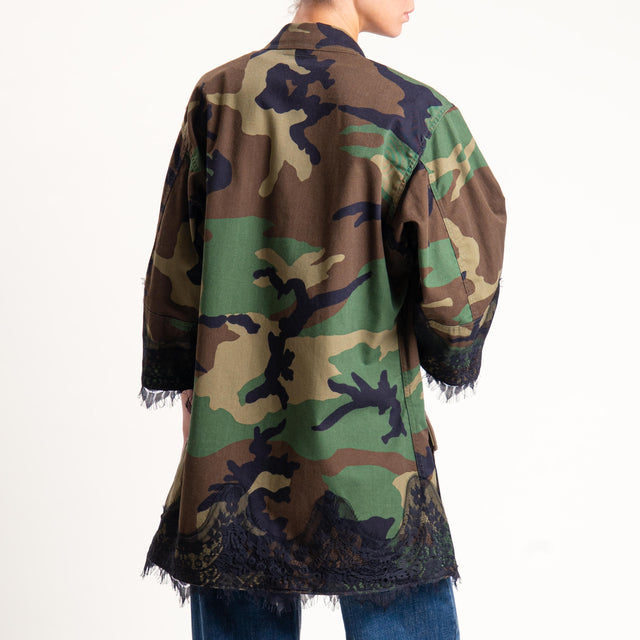 Tensione in-Giacca vintage con pizzo - camouflage/nero