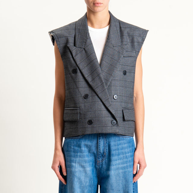 Tensione in-Gilet principe di galles con spalline - nero