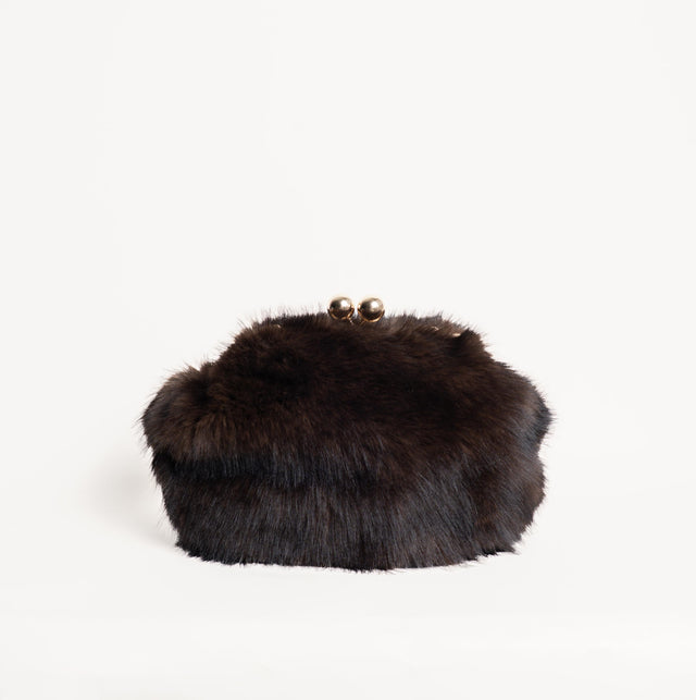 Tensione in-Clutch in ecopelliccia - moro