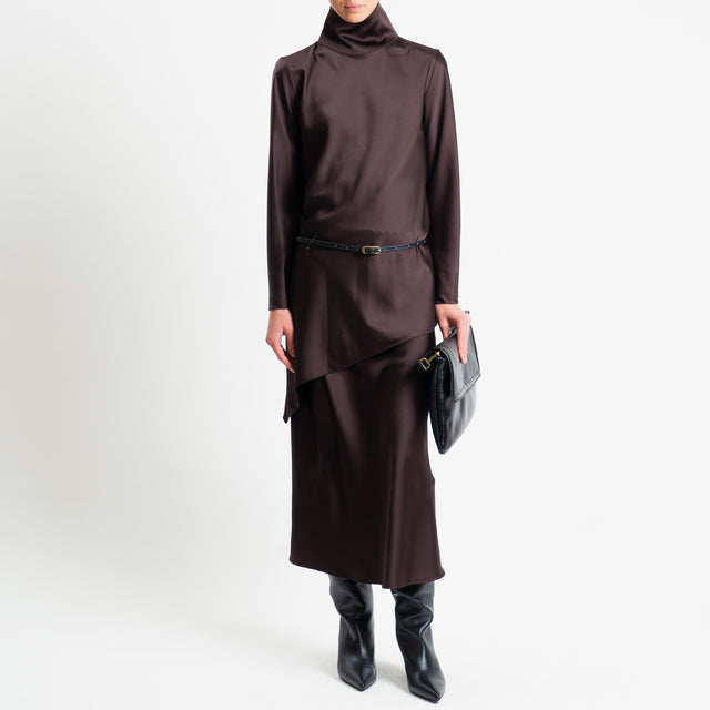 Tensione in-Blusa in satin - moro