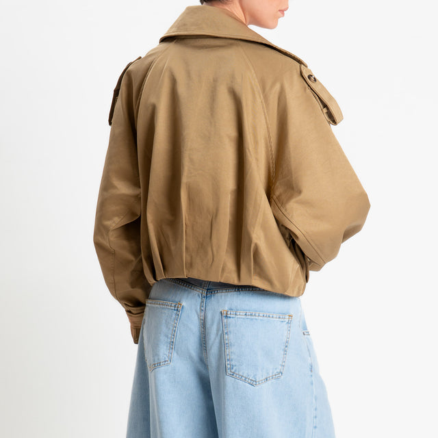 Tensione in-Trench crop - camel