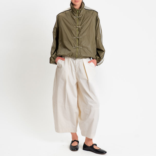 Tensione in-Bomber nylon mandarin bande laterali - militare