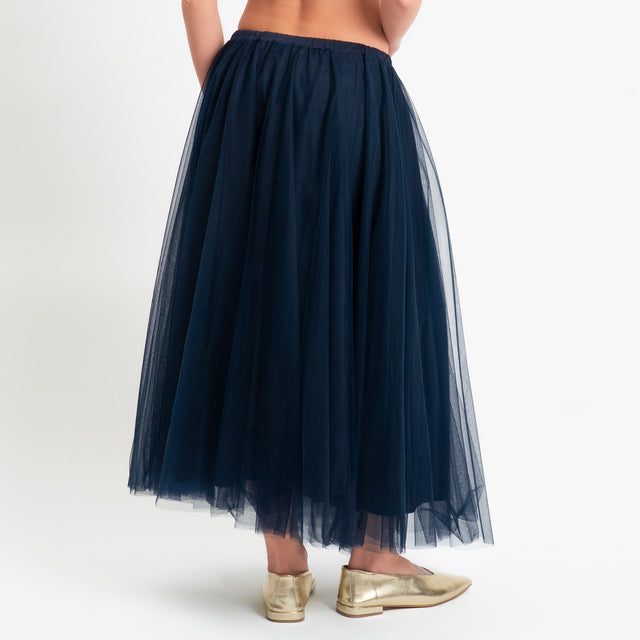 Tensione in-Gonna tulle elastico in vita - blu