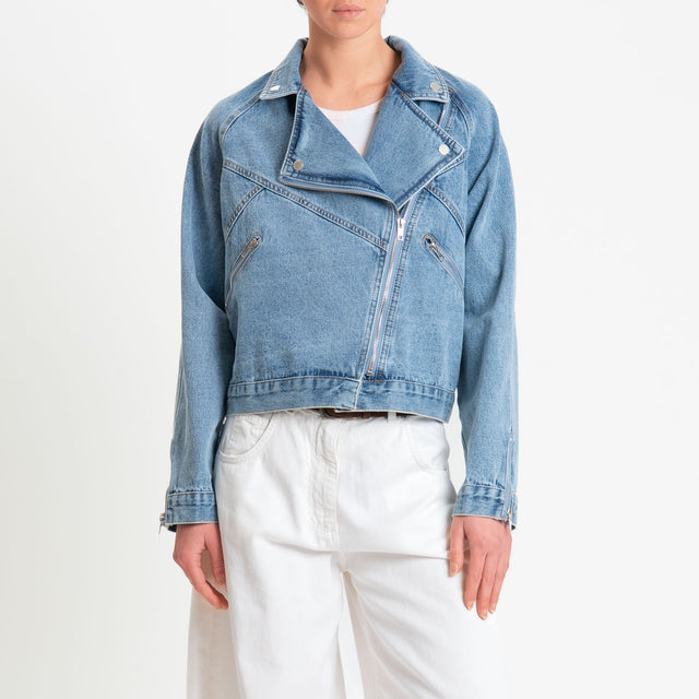 Tensione in-Giacca chiodo jeans - denim