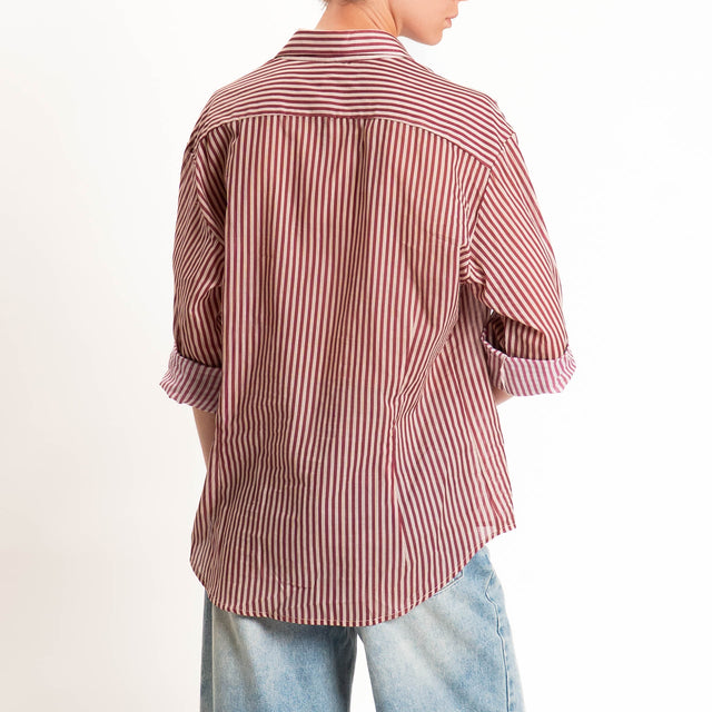 Tensione in-Camicia mussola a righe - india/sand