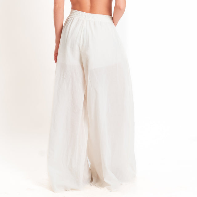 Tensione in-Pantaloni in mussola elastico in vita - burro
