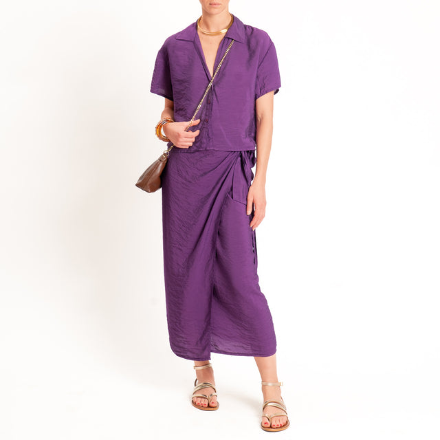 Tensione in-Gonna pareo goffrata - viola