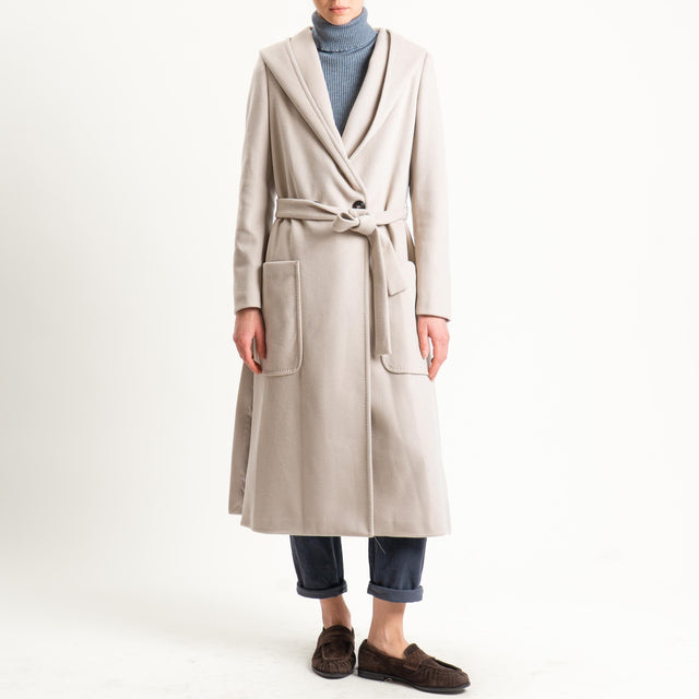 Tensione in-Cappotto doppiopetto con cappuccio - cacha